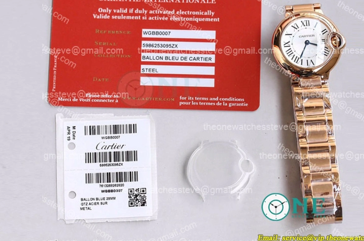 Cartier Ladies Balon WG880007 28mm – De Swiss RG Quartz Bleu 3KF Cartier RG 1223